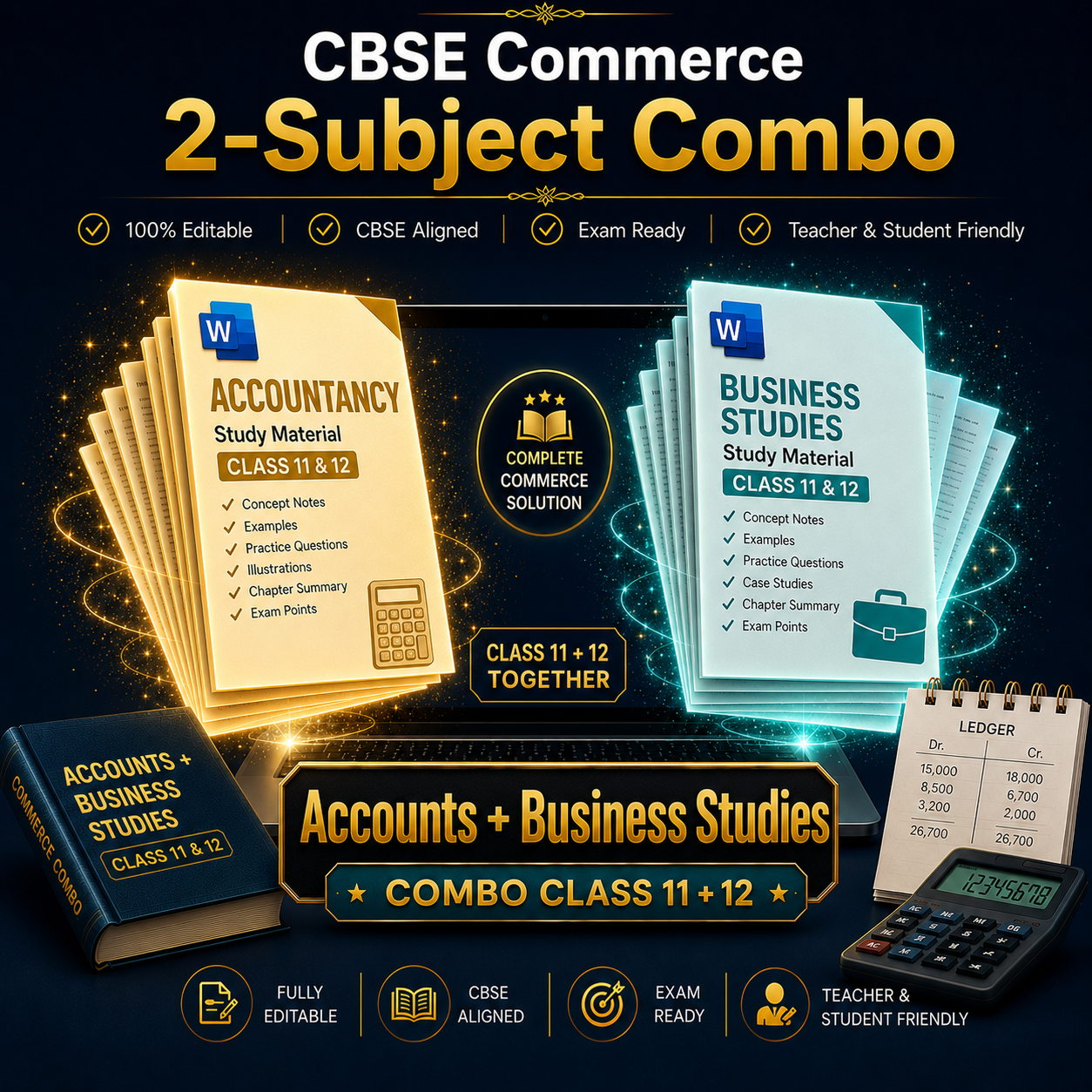 Accounts and Business Studies Combo Class 11 and 12