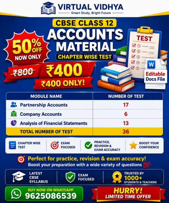 CBSE Class 12 Accountancy Chapter Wise Tests