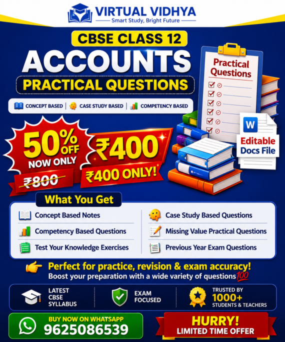 CBSE Class 12 Accountancy Practical Problem Questions