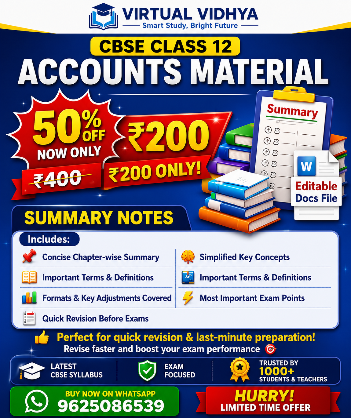 CBSE Class 12 Accountancy Summary notes CBSE Class 12 Accountancy Summary Notes