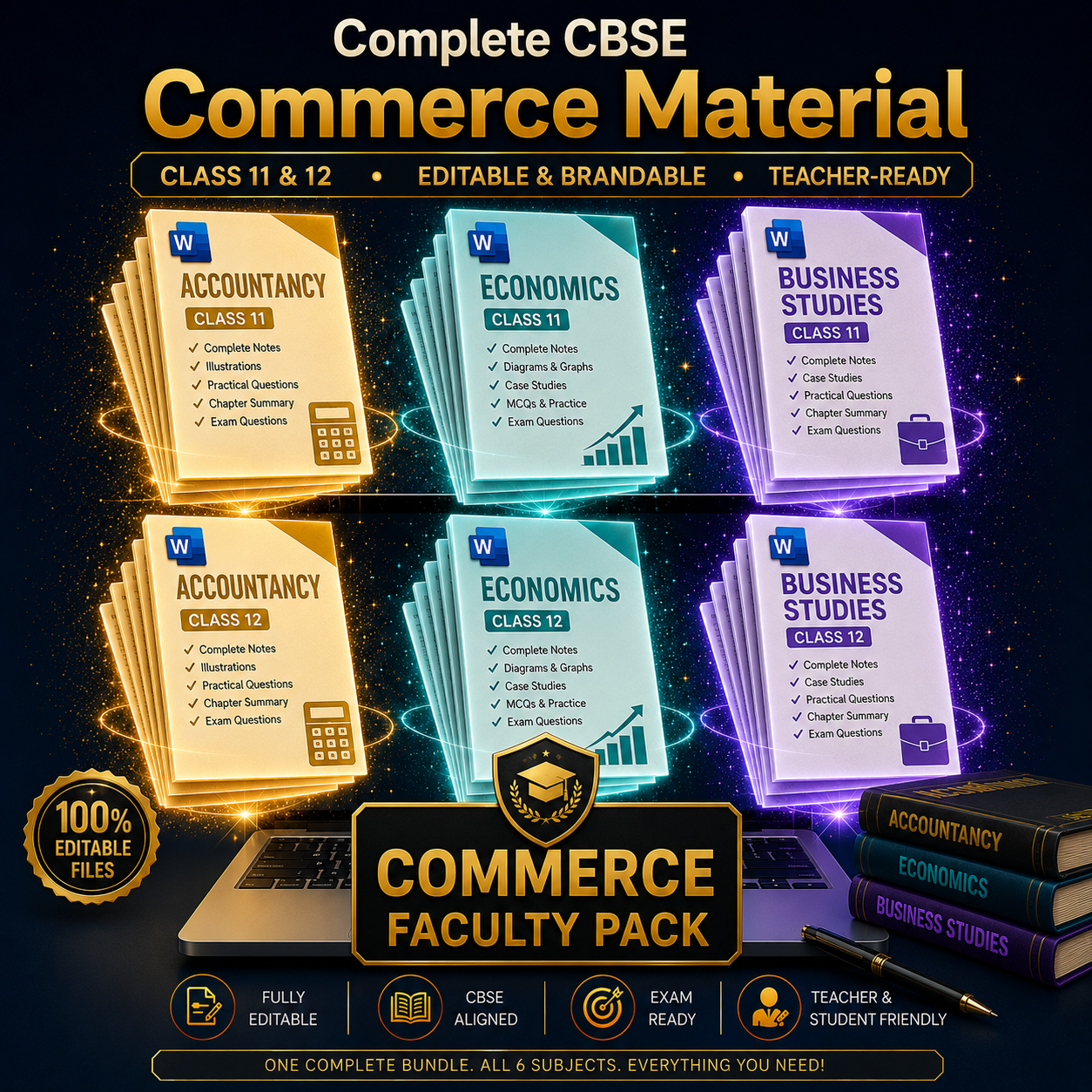 Commerce Faculty Pack - All 3 Subjects Class 11 and 12